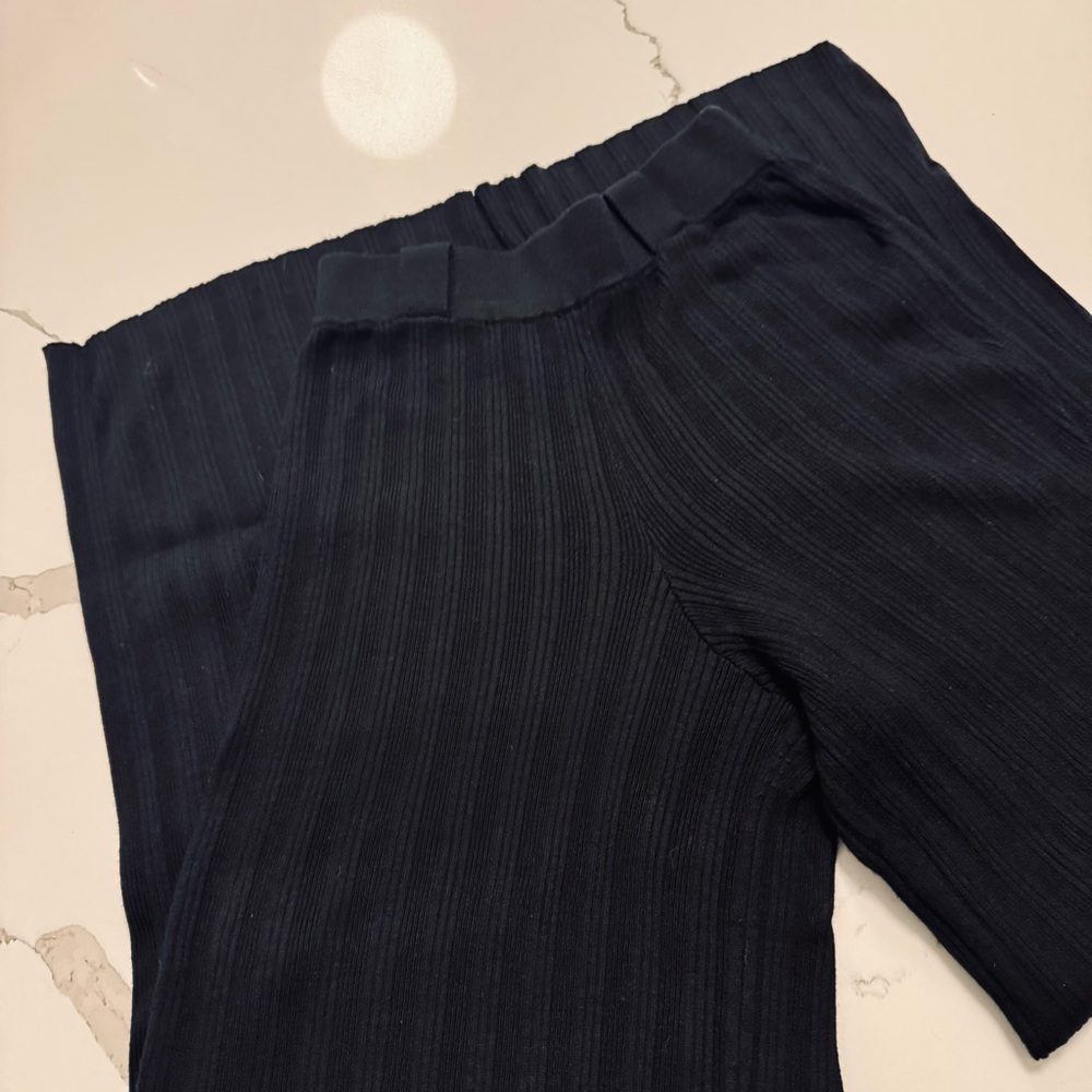 NWT Ba&sh Black Ribbed Knit high waisted trousers